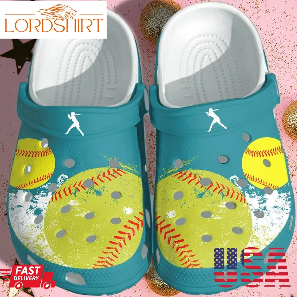 Soft Ball Sport Crocs Shoes Clogs Gifts For Son Daughter   Softball Custom Crocs Shoes Clogs For Men Women