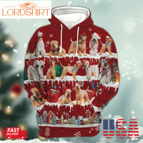 Soft Coated Wheaten Terrier Snow Christmas 3D Hoodiegif