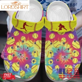 Softball Crocs Classic Clog Whitesole Colorful Softball Shoes