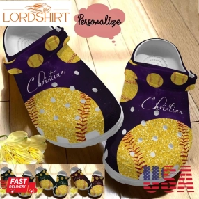 Softball Is Life Personalized Personalize Clog Custom Crocs Fashionstyle Comfortable For Women Men Kid Print 3D