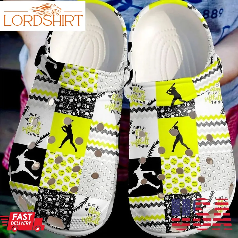 Softball Personalize Clog Custom Crocs Fashionstyle Comfortable For Women Men Kid Print 3D Eat Sleep Softball