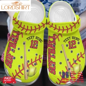 Softball Personalize Clog Custom Crocs Fashionstyle Comfortable For Women Men Kid Print 3D Personalized Softball Time