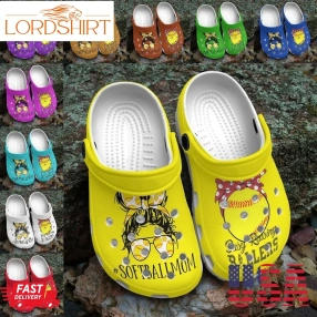 Softball Personalize Clog Custom Crocs Fashionstyle Comfortable For Women Men Kid Print 3D Softball Mom