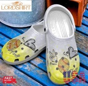 Softball Personalize Clog Custom Crocs Fashionstyle Comfortable For Women Men Kid Print 3D Whitesole Girls Love Softball