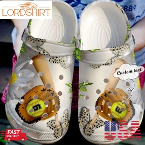 Softball Personalized And Daisy Sku 2405 Crocs Crocband Clog Comfortable For Mens Womens Classic Clog Water Shoes