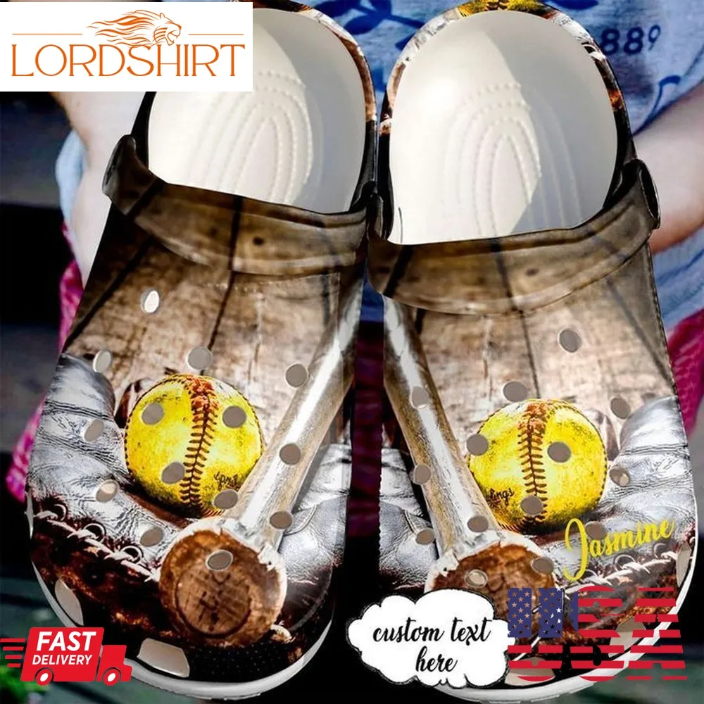 Softball Personalized Batter Sku 2406 Crocs Crocband Clog Comfortable For Mens Womens Classic Clog Water Shoes