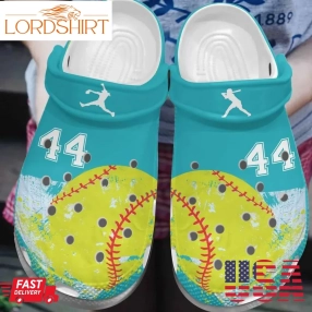 Softball Personalized Clog Custom Crocs Comfortablefashion Style Comfortable For Women Men Kid Print 3D Colorful Softball