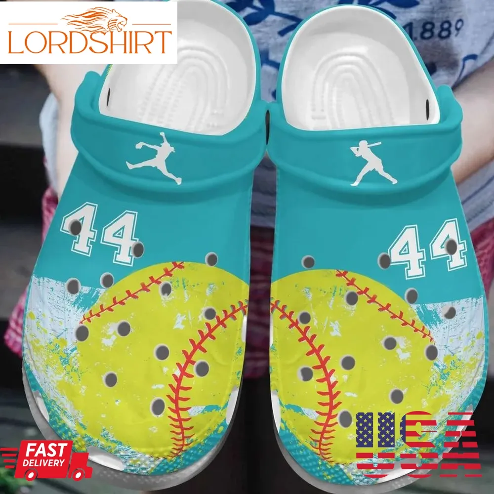 Softball Personalized Clog Custom Crocs Comfortablefashion Style Comfortable For Women Men Kid Print 3D Colorful Softball