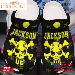 Softball Personalized Clog Custom Crocs Comfortablefashion Style Comfortable For Women Men Kid Print 3D Life Is Boring Without Softball