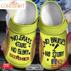 Softball Personalized Clog Custom Crocs Comfortablefashion Style Comfortable For Women Men Kid Print 3D No Bruises No Glory Vq