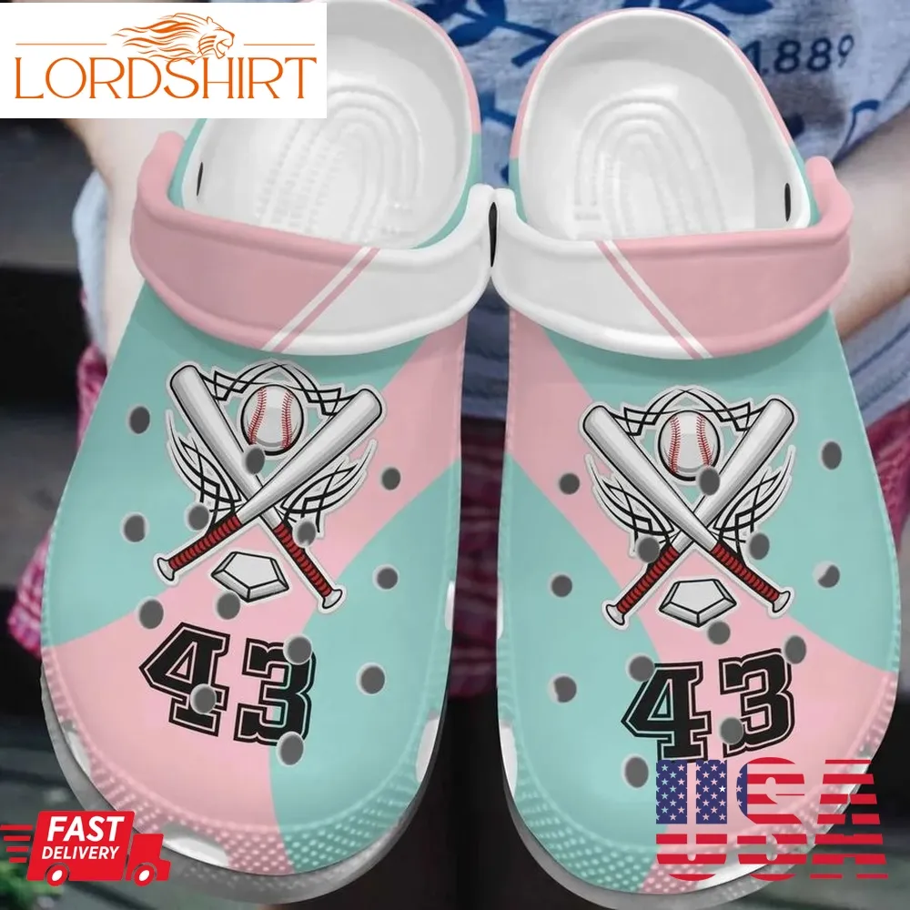 Softball Personalized Clog Custom Crocs Comfortablefashion Style Comfortable For Women Men Kid Print 3D Pastel Pink