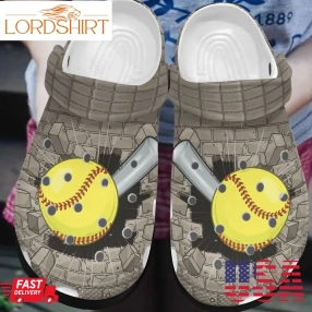 Softball Personalized Clog Custom Crocs Comfortablefashion Style Comfortable For Women Men Kid Print 3D Pitch Please