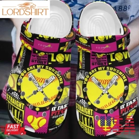 Softball Personalized Clog Custom Crocs Comfortablefashion Style Comfortable For Women Men Kid Print 3D Softball Is Fun