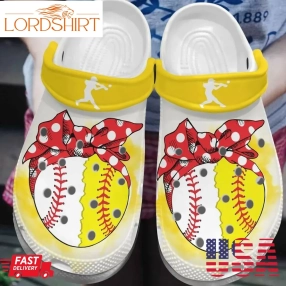 Softball Personalized Clog Custom Crocs Comfortablefashion Style Comfortable For Women Men Kid Print 3D Softball Lady