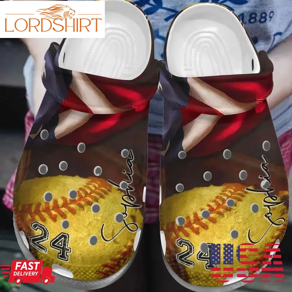 Softball Personalized Clog Custom Crocs Comfortablefashion Style Comfortable For Women Men Kid Print 3D Softball Lovers 16