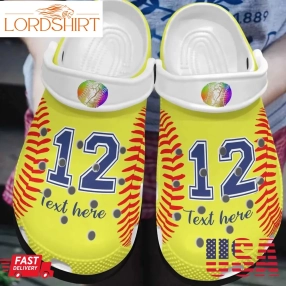 Softball Personalized Clog Custom Crocs Comfortablefashion Style Comfortable For Women Men Kid Print 3D Softball Lovers