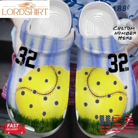 Softball Personalized Clog Custom Crocs Comfortablefashion Style Comfortable For Women Men Kid Print 3D Softball Vibes