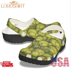 Softball Personalized Clog Custom Crocs Comfortablefashion Style Comfortable For Women Men Kid Print 3D Softballz