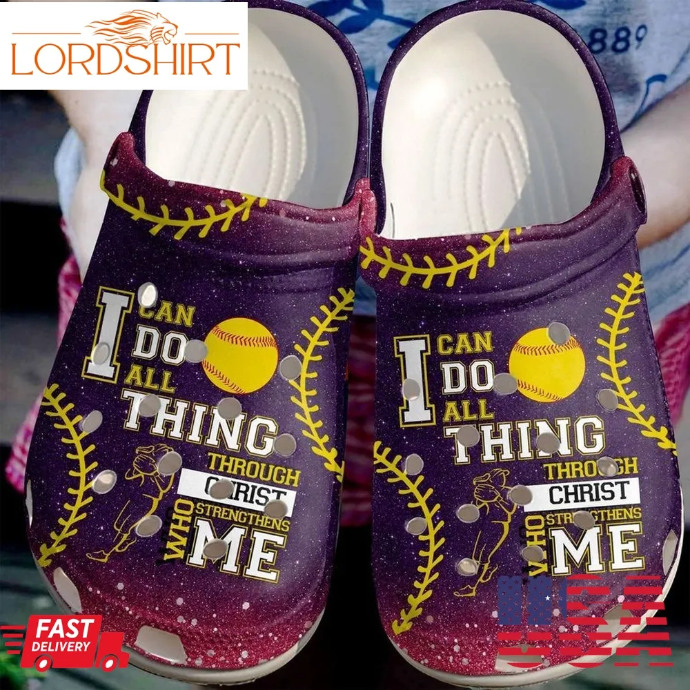 Softball Personalized Clog Custom Crocs Comfortablefashion Style Comfortable For Women Men Kid Print 3D Strong Girl