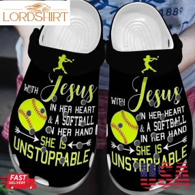 Softball Personalized Clog Custom Crocs Comfortablefashion Style Comfortable For Women Men Kid Print 3D Unstoppable