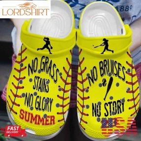 Softball Personalized Crocs Classic Clog No Bruises Stains No Story Shoes