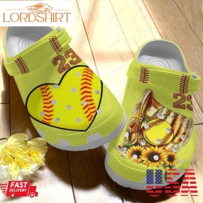 Softball Personalized Crocs Classic Clog Winner In My Heart Shoes