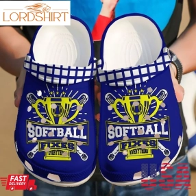 Softball Personalized Fixes Everything Sku 2339 Crocs Crocband Clog Comfortable For Mens Womens Classic Clog Water Shoes