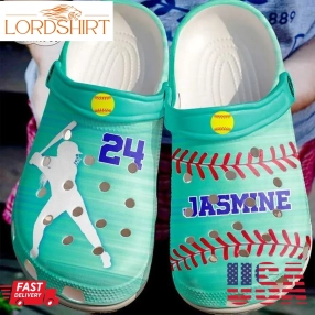 Softball Personalized Girl Sku 2341 Crocs Crocband Clog Comfortable For Mens Womens Classic Clog Water Shoes