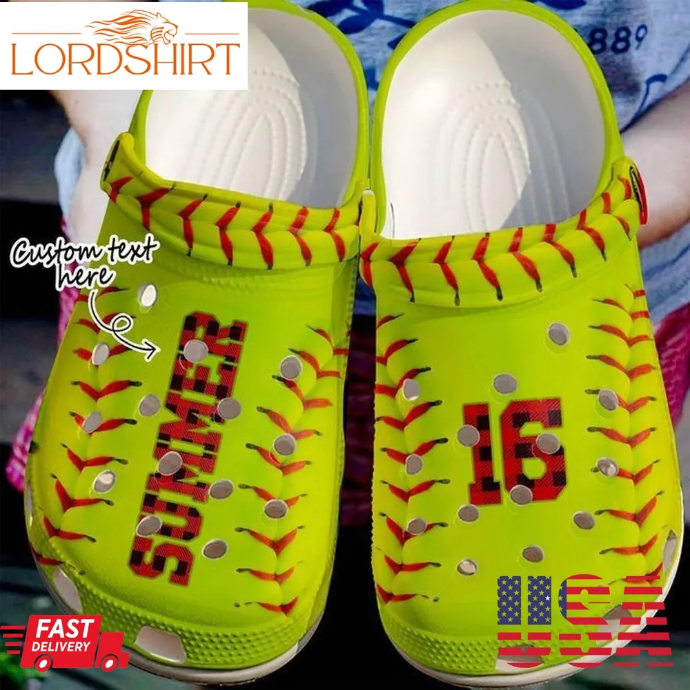 Softball Personalized Lover Sku 2350 Crocs Crocband Clog Comfortable For Mens Womens Classic Clog Water Shoes