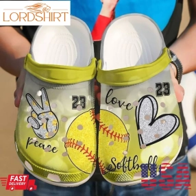 Softball Personalized Makes Me Happy Sku 2357 Crocs Clog Shoes