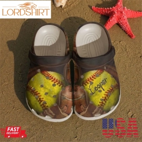 Softball Personalized Name Sku 2380 Crocs Clog Shoes