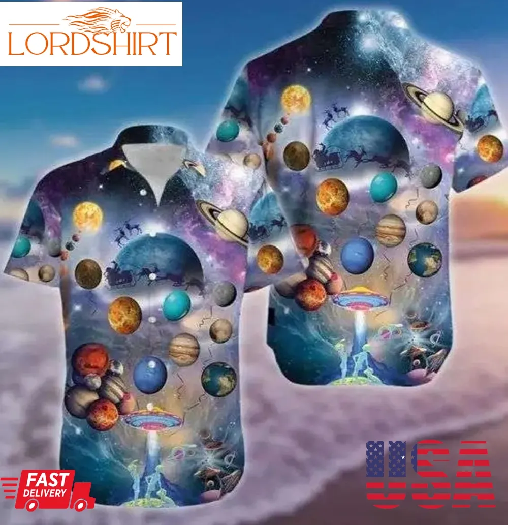 Solar System On Christmas Hawaiian Shirt