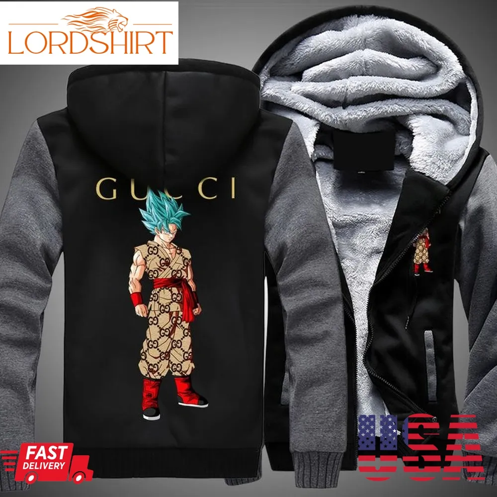 Son Goku Dragon Ball Gucci Fleece Hoodie