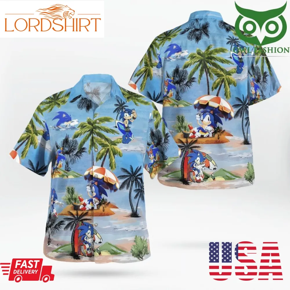 Sonic Hedgehog Beach Hawaiian Shirt