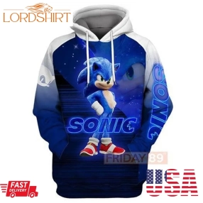 Sonic The Hedgehog 2020 Men And Women 3D Full Printing Hoodie Sonic 3D Full Printing Shirt