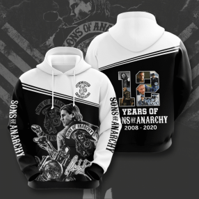 Sons Of Anarchy Movie Character 12 Anniversary 3D Hoodie Sweatshirt