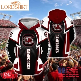 South Carolina Gamecocks Nfl Football Red Black White Men And Women 3D Full Printing Pullover Hoodie And Zippered South Carolina Gamecocks 3D Full Printing Shirt 2020