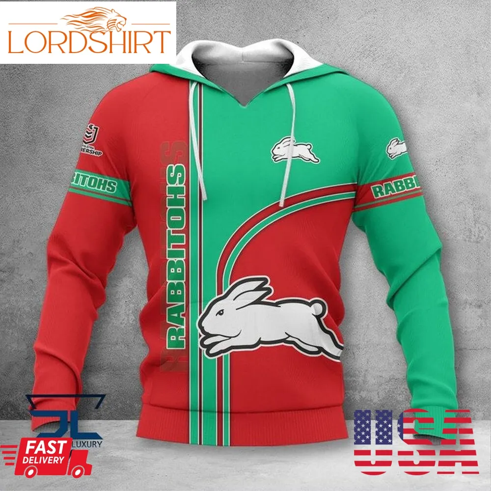 South Sydney Rabbitohs Nrl 3D Hoodie Tshirt