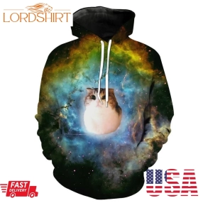 Space Cat Galaxy Cat Hoodie 3D