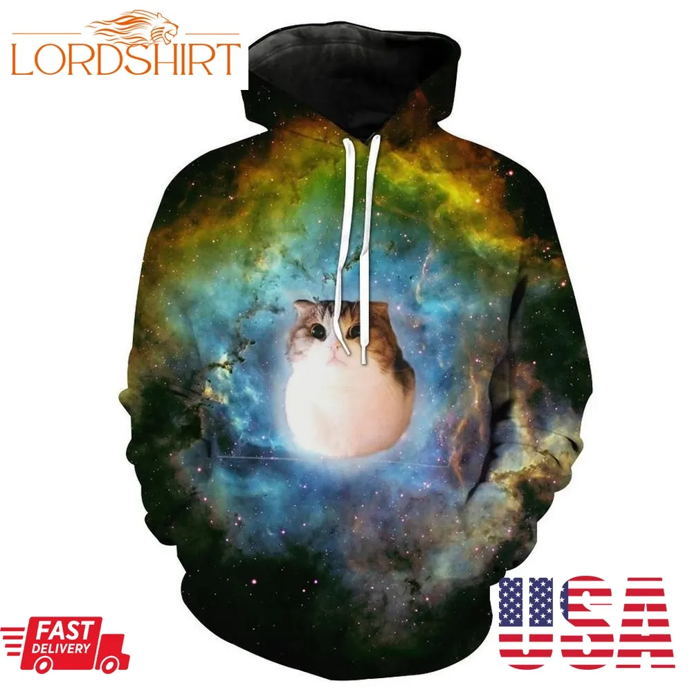 Space Cat Galaxy Cat Hoodie 3D