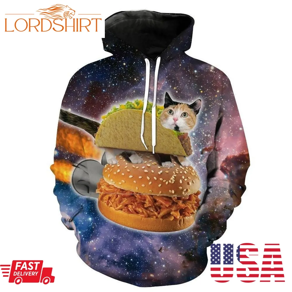 Space Taco Cat Galaxy Cats Hoodie 3D