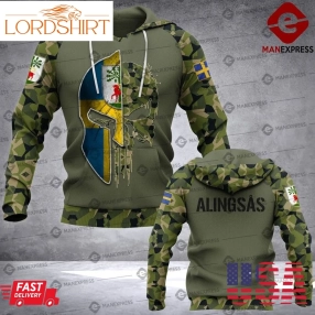 Spartan Alingsas Sweden Camo Army 3D Hoodie For Men For Women All Over Printed Hoodie