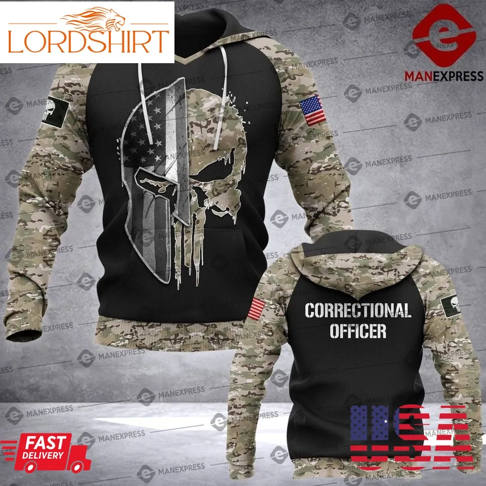 Spartan Correctional Officer Camo 3D Hoodie For Men For Women All Over Printed Hoodie