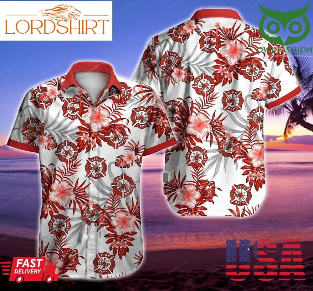 Speical Firefighter Hawaiian Shirt Short Sleeve Summer Wear