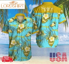 Spice Girls Hawaiian V Graphic Print Short Sleeve Hawaiian Casual Shirt N98   6038