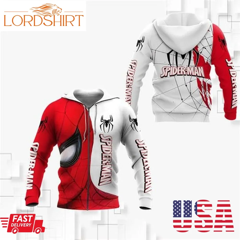 Spider Man Punisher Skull 3D All Over Printed Hoodie