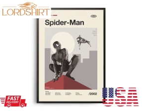 Spider Man Vintage Inspired Movie Print Retro Movie Poster Midcentury Modern Retro Tv Show Poster Minimal Movie Art Marvel Movies