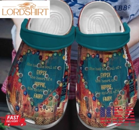 Spirit Of A Fairy Hippie  Gift For Lover Rubber Crocs Crocband Clogs, Comfy Footwear