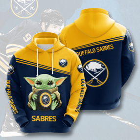 Sports Team Baby Yoda Buffalo Sabres No384 Hoodie 3D