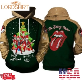 Sports Team The Rolling Stones Signature Christmas Tree No865 Hoodie 3D